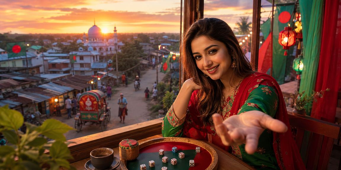 কুমিল্লায় ডাইস গেম — লাল ও সবুজ আলোয় বেটিং টেবিল